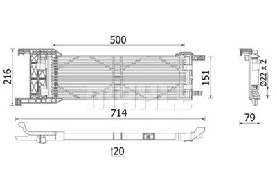 Oljekylare, automatisk transmission MAHLE CLC 330 000P