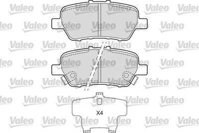 Комплект тормозных колодок, дисковый тормоз VALEO 601674 для HONDA CROSSROAD