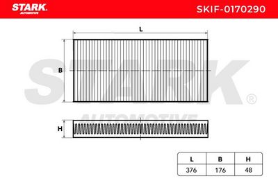 Филтър купе (поленов филтър) STARK SKIF-0170290