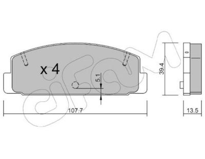 Bremsbelagsatz, Scheibenbremse