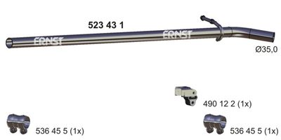 Rura wydechowa ERNST 523431