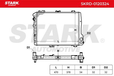 радиатор, охлаждане на двигателя STARK SKRD-0120324