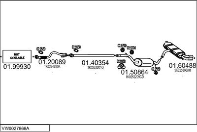 SISTEM DE ESAPAMENT MTS VW0027868A133511