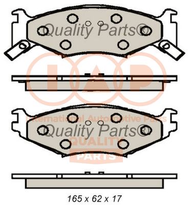 Комплект тормозных колодок, дисковый тормоз IAP QUALITY PARTS 704-02011 для CHRYSLER VOYAGER