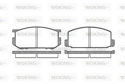 Комплект тормозных колодок, дисковый тормоз WOKING P0093.00 для DAIHATSU CHARMANT