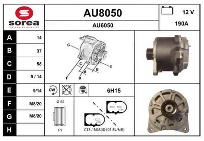 GENERATOR SNRA AU8050