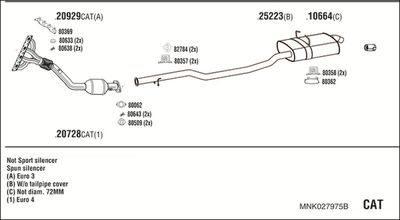 Układ wydechowy WALKER MNK027975B