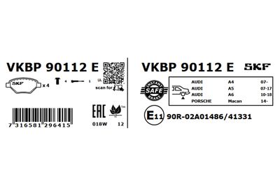 Brake Pad Set, disc brake VKBP 90112 E