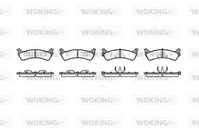 Комплект тормозных колодок, дисковый тормоз WOKING P7173.12 для FORD USA WINDSTAR