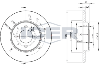 спирачен диск ICER 78BD4747-2