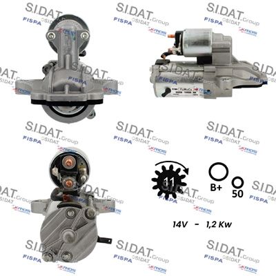 SIDAT S12VS0283 Стартер  для VOLVO 850 (Вольво 850)