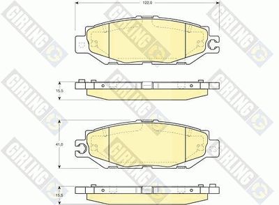 GIRLING 6112409 Тормозные колодки и сигнализаторы  для LEXUS LS (_F2_) 400 (UCF20_)