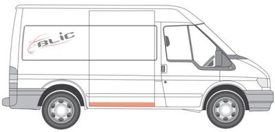 (EN) Sliding door repair kit Rechts (kanaal, onderste deel) past: FORD TRANSIT V, TRANSIT V FL 01.00-08.13