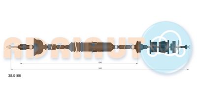 въжен механизъм, задействане на съединителя ADRIAUTO 35.0166