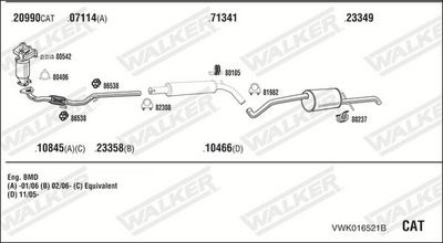 Изпускателна система WALKER VWK016521B