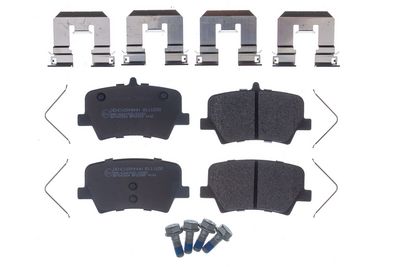 комплект спирачно феродо, дискови спирачки DENCKERMANN B111650