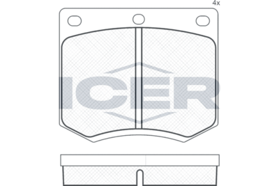 Комплект тормозных колодок, дисковый тормоз ICER 180255 для TRIUMPH 2.5