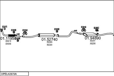 SISTEM DE ESAPAMENT MTS OPEL42870A015068