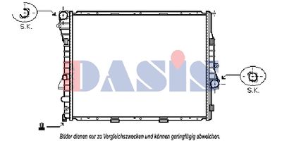 Радиатор, охлаждение двигателя AKS DASIS 050041N для BMW X5