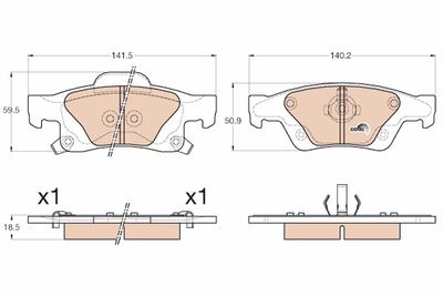 Brake Pad Set, disc brake GDB4448