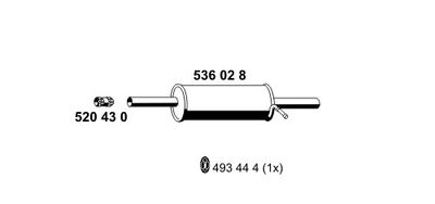 ERNST 536028 Глушник вихлопних газів для DACIA (Дача)