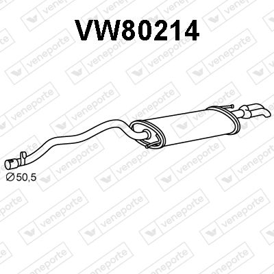 Глушитель выхлопных газов конечный VENEPORTE VW80214 для VW TRANSPORTER