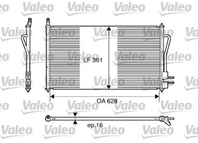 VALEO 817493 Радіатор кондиціонера для FORD (Форд)