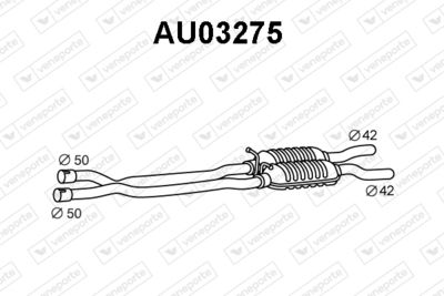 VENEPORTE AU03275 Глушитель выхлопных газов  для AUDI A6 (Ауди А6)