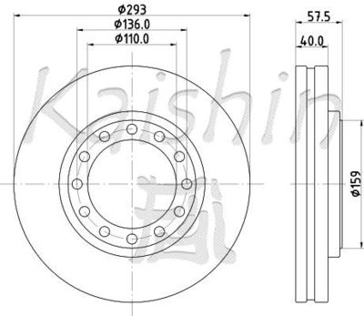 KAISHIN CBR223 Тормозной диск 