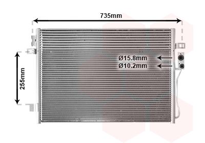 VAN-WEZEL 07005100 Радіатор кондиціонера для DODGE (Додж)
