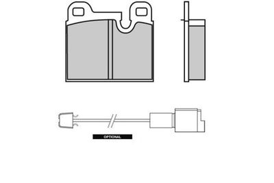 Комплект тормозных колодок, дисковый тормоз E.T.F. 12-0146 для ALFA ROMEO 6
