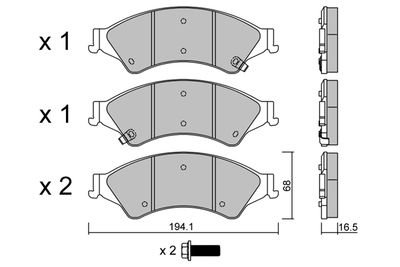 Комплект тормозных колодок, дисковый тормоз AISIN BPMZ-1005 для MAZDA 2
