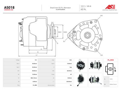 Dynamo AUTOSTARTER A5018 for MITSUBISHI