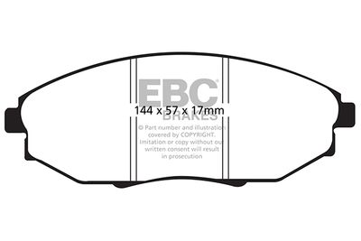 Комплект тормозных колодок, дисковый тормоз EBC Brakes DP1750 для CHEVROLET EPICA