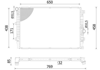 Radiator, engine cooling CR 2428 000S