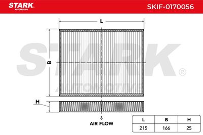 Филтър купе (поленов филтър) STARK SKIF-0170056