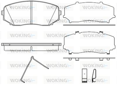 Комплект тормозных колодок, дисковый тормоз WOKING P13673.02 для MAZDA CX-9