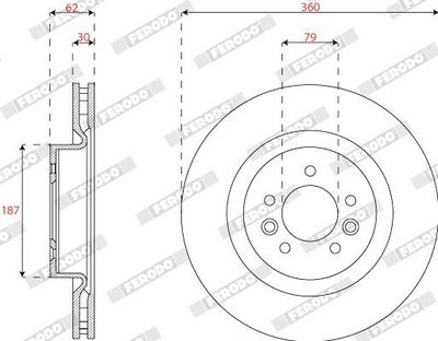 BREMSSCHEIBE FERODO DDF2635C1 1