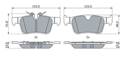 Brake Pad Set, disc brake 0 986 424 802