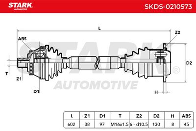 полуоска STARK SKDS-0210573
