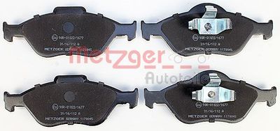 BREMSBELAGSATZ SCHEIBENBREMSE METZGER AUTOTEILE 1170045 1