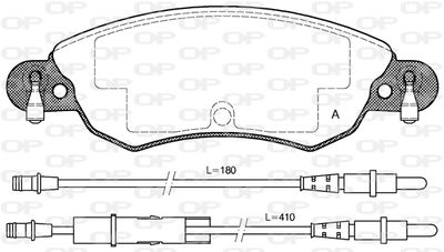 Комплект тормозных колодок, дисковый тормоз OPEN PARTS BPA0829.04 для CITROËN C5