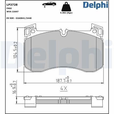 Brake Pad Set, disc brake LP3728