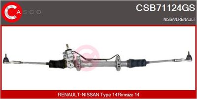 CASCO CSB71124GS Рулевая рейка  для RENAULT THALIA (Рено Тхалиа)