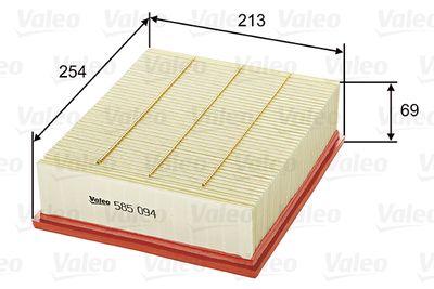 VALEO 585094 Воздушный фильтр  для AUDI ALLROAD (Ауди Аллроад)