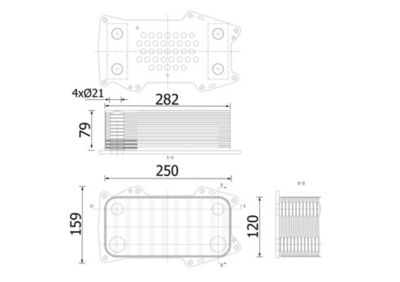 Radiator ulei, ulei motor MAHLE 3690304000
