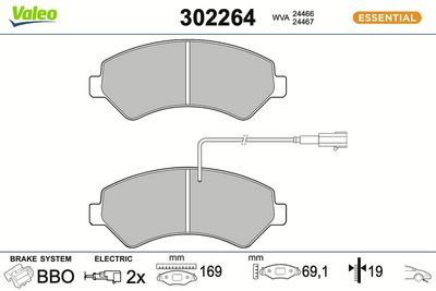 SET PLACUTE FRANA FRANA DISC VALEO 302264