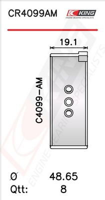 Черупка на биелен лагер KING CR4099AM 010