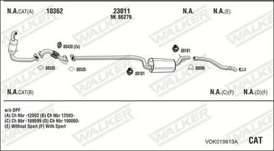 Изпускателна система WALKER VOK019813A