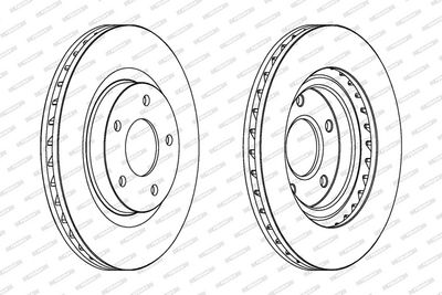 BREMSSCHEIBE FERODO DDF1624C 1